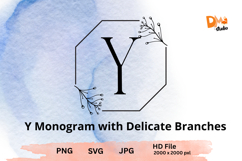 Monogram with Delicate Branches Product Image 1