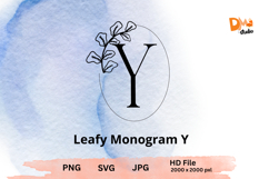 Minimalist Botanical Monogram Product Image 1