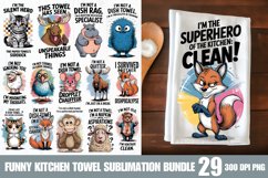Funny Kitchen Dish Towel Sublimation Bundle PNG Product Image 1