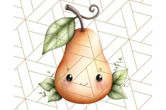 Fruit Doodles Clipart, Cute Cartoon Fruit PNG, Kawaii Food Product Image 5