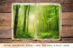 Printable Junk Journal Pages green forest 3 Product Image 1