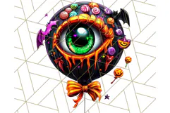 Spooky Halloween Eye PNG, Cute Eyeballs Halloween Clipart Product Image 5