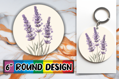 Stylish Circle Design for Keychains , Beauty Flower Product Image 1