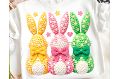 Easter Bunny PNG Yarn Crochet Product Image 1