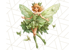 Pastel Fairy Garden Clipart, Cute Fairies &amp; Toadstools PNG Product Image 14