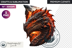 Fantasy Dragon Clipart, dragon PNG, Fantasy PNG graphics Product Image 1