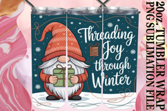 Vibrant spirit 20oz tumbler wrap, Holiday Gnome Product Image 1