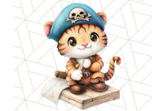 Cartoon Pirate Kids and Animals PNG Clipart for Fun Designs Product Image 4