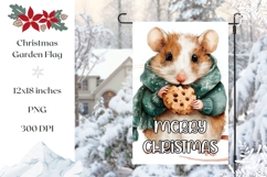 Winter Garden Flag Design, Christmas Garden Flag Sublimation Product Image 1