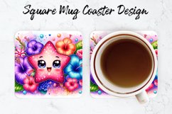 Starfish Mug coaster | Coaster | Sublimation Design Product Image 1