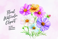 Watercolor floral clipart sublimation png Product Image 1