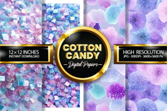 Cotton Candy Digital Papers - 04 variations Product Image 1