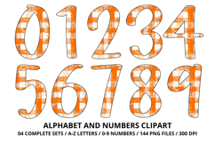 Halloween Alphabet Clipart PNG, watercolor letters doodle Product Image 5