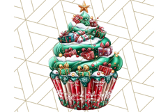 Christmas Cupcake PNG Clipart, Cute Food PNG, Holiday Treat Product Image 5