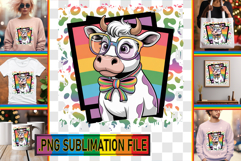 Joyful PNG Designs for Gifts, Cute Cow Product Image 1