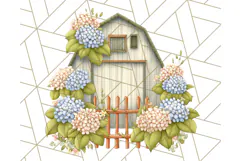 Vintage Cottagecore Barn PNG Clipart, Farmhouse Style Product Image 5