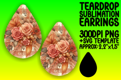 Stylish Teardrop Design for Crafting Projects , Autumn Flowe Product Image 1