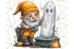 Spooky Gnome Village Clipart PNG Halloween Png Product Image 5