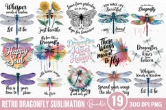 Retro Dragonfly Sublimation Bundle PNG Product Image 1