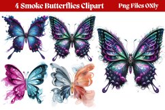 Smoke Butterflies Clipart PNG Product Image 1