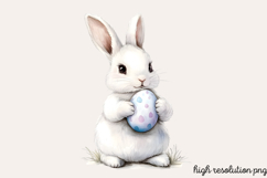 Baby Blue Easter Watercolor Clipart PNG Product Image 1