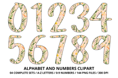 Baby Shower Watercolor Alphabet and Numbers Clipart PNG Product Image 5