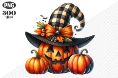 Halloween Pumpkin Sublimation - Clipart PNG Design Product Image 1