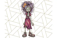 Bold Zombie Clipart PNG, Creepy Halloween Clip Art Product Image 5