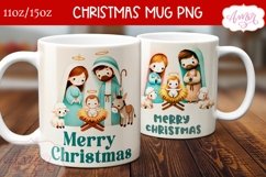 Christmas nativity mug wrap PNG for sublimation 11oz 15oz Product Image 3