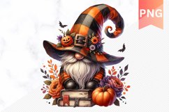 Halloween Gnome Books Sublimation - Halloween Clipart PNG Product Image 1