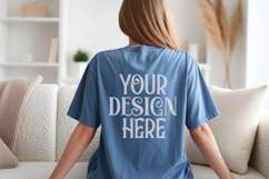 Blue jean Comfort Colors C1717 Shirt Mockup, CC 1717 T-shirt Product Image 1