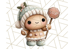 Cozy Cookie Village Clipart, Gingerbread Holiday PNG Product Image 5