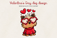 Valentine’s Day Cute Dog Clipart | Love Puppy PNG Product Image 24