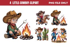 Little Cowboy Clipart PNG Product Image 1