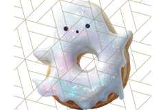 Realistic Halloween Donut Clipart PNG, Spooky Cute Sweets Product Image 5