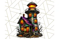 Haunted Houses Clipart PNG, Spooky Halloween Homes Product Image 5