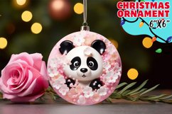 3D Panda Sublimation: Animal Winter Ornament Joy Product Image 1