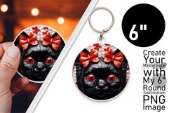 Round Kitty Adventures Unleashed: 3D Sublimation Product Image 1