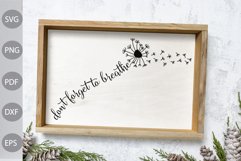 Boho Girl SVG Cut Files / Don't Forget to Breathe SVG Product Image 3