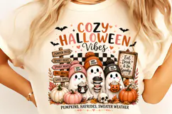 Cozy Halloween Vibes PNG, Funny Halloween PNG, Spooky Season Product Image 2