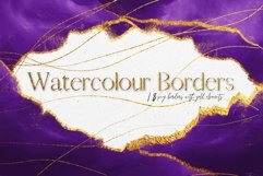 Gold and Purple Watercolour Borders Product Image 1