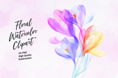 Watercolor floral clipart sublimation Product Image 1