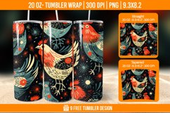 Hen Tumbler Wrap Designs, Sublimation Wrap Product Image 1
