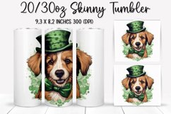 St. Patrick&#039;s Day DOG - Tumbler Sublimation Design Product Image 1