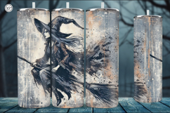 4 Witch Seamless Tumbler Sublimation, 20 oz Tumbler Wrap Product Image 4