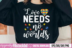Love Needs No Words SVG Product Image 1