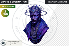 Fantasy Ruler Clipart PNG, Fantasy King &amp; Queen Portrait Product Image 1