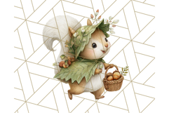 Acorn Village Clipart PNG, Fall Animal Png Product Image 5
