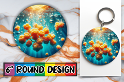 Bright Circle Ornaments Design, 3D Fruits Product Image 1