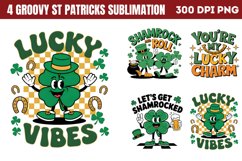 Groovy ST Patricks Sublimation PNG Product Image 1